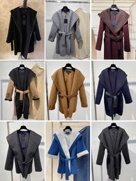 Womens Wool Blends Luxury Womens Winter Coats Fashion Wool Coats Socialite Womens Coats Warm Jackets Parkas Casual Letters Prints Womens Cape Coat Flexible Jackets