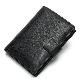 Wallets Genuine Leather Wallet Men Passport Holder Coin Purse Magic Walet PORTFOLIO MAN Portomonee Mini Vallet Cover298F