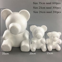 15 20 35CM Modelling Polystyrene Styrofoam White Bear Foam Balls Crafts For DIY Christmas Gifts Party Supplies Decoration275I