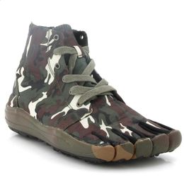 Dress Shoes Men Womens High-top Camouflage Five Toe Shoes Outdoor Running Fitness Sports Five Fingers Shoe 5 Toes Walking Hiking Sneakers 231214