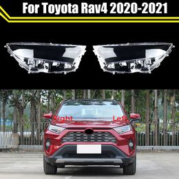 Transparent Light Case for Toyota Rav4 2020 2021 Car Front Headlight Lens Cover Auto Headlamp Lampshade Glass Lamp Shell Caps