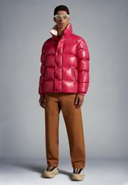 2023 Autumn Winter Men's White Duck Down Parkas Jackets Zipper Striped Man's Slim Short Coats MKM047