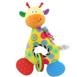 Mobiles Baby Soft Rattles Animal Giraffe Stuffed Doll Teether Cute Kids Infant Teething Toys For born Sensory Plush 231215