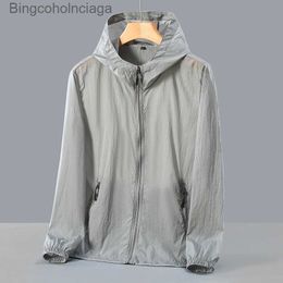 Others Apparel Sun Protection Coat Summer for Men Clothing 2023 Casual Upf 50 Thin Waterproof Men's Windbreaker Hooded Plus Size Summer JacketsL231215