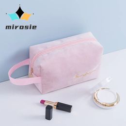 Cosmetic Bags Cases Multi-functional Makeup Organiser with Flannel Cosmetic Bag Travel Portable Handbag Large Capacity Make Up Organiser Set 231215