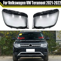 Car Headlight Cover Lens Glass Shell Headlamp Transparent Lampshade Auto Light Lamp Caps for VW Teramont 2021 2022