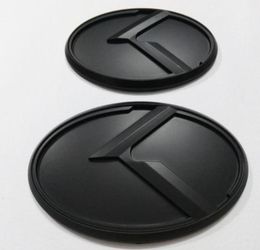 2pcs New 3D black K logo badge emblem sticker fit KIA OPTIMA K5 20112018car emblems8276947