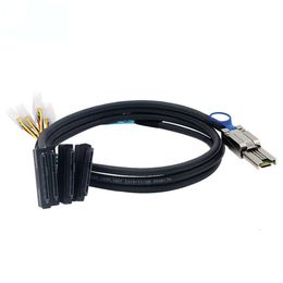 New Laptop Adapters Chargers SFF-8088 To SFF-8482 SAS SATA Cable Mini SAS 26Pin SFF 8088 to 4 SFF 8482 SAS 29Pin SAS Cable With Big 4Pin Power Cable