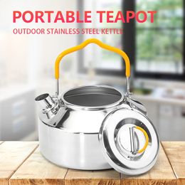 Water Bottles 1PC Mini Simple Portable Stainless Steel Kettle Home Kitchen Cookware Outdoor Teapot Travel Camping Tools Tea Pot Supplies 231214