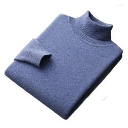 Men's Sweaters Merino Wool Sweater Mens Pullover Sweatershirt Turtleneck Cashmere Thickened Warm Winter Loose Solid Colour Top