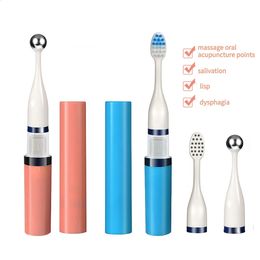 Toothbrush Multi functional ultrasonic Vibertor electric toothbrush for oral and massage replacement tongue and mouth muscle training equipment 231214