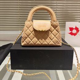 23K Designer Women Shoulder Bag Leather Diamond Gold Hardware Metal Clasp Luxury Handbag Matelasse Chain Crossbody Bag Fashion Bag Makeup Bags Purse Sacoche 20/22cm