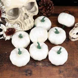 Decorative Flowers 12pcs Artificial Pumpkins Decoration Realistic Pumpkin Prop DIY Graffiti Props For Halloween Thanksgiving Party