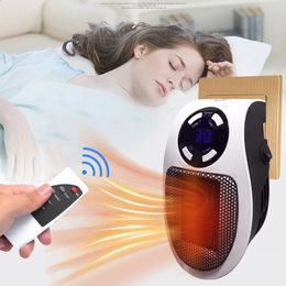 Electric Heaters Portable Electric Heater Plug in Wall Room Heating Stove Mini Household Radiator Remote Warmer Machine Winter 220V/110V 231214