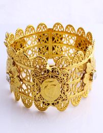 New Luxury Women Big Wide Bangle 70mm CARVE THAI BAHT Gold GP Dubai Style African Jewellery Open Bracelets With CZ For Middle49495792345617