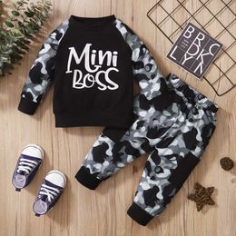 Clothing Sets Toddler Baby Boy Sweatshirt Outfits Camouflage Long Sleeve Tops Pants 2pcs Fall Winte