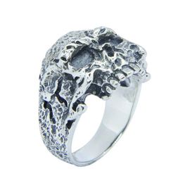 925 Sterling Silver Biker Skull Ring Fashion Jewellery Size 7-15 Men Boys Demon Skull Cool Ring310F