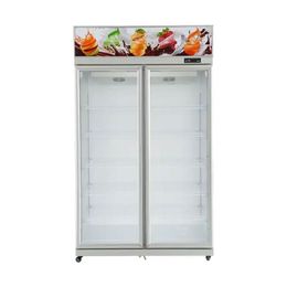 Air-cooled beverage display cabinet, large capacity, commercial, automatic defrosting, double door, factory direct sales, large quantity discount