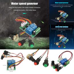 DC6-24V PWM Speed Control Drive Module Linear Actuator 3A Motor Speed Controller Module Forward and Reverse Button Switch