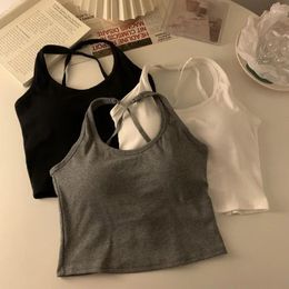 Women's Tanks Tank Tops Women Summer Sexy Backless Trendy Breathable Stretchy Inside Clubwear Harajuku Fashion Comfortable Solid Ropa