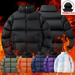 Pelliccia da uomo finta alta qualità ispessita cappotto caldo inverno uomo donna parka oversize giacche di cotone streetwear colletto in piedi giacca allentata 231215