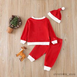 Clothing Sets Ma Baby 0-24M Newborn Infant Baby Boy Girl Christmas Clothes Set Long Sleeve Tops Pants Hat Outfits Xmas Santa Costumes D01 R231215