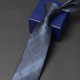 Bow Ties 2023 Arrivals Men 8Cm Tie Fashion Casual Striped For Business Work Necktie Men's Formal Dress Shirt Neck