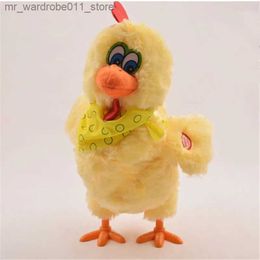 Plush Dolls 1 Pcs funny Doll chicken hens will lay eggs of chickens crazy singing and dancing electric plush toys Christmas toy 30cm Q231215