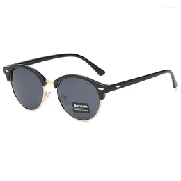 Sunglasses Fashion Sport Brand KDEAM Men Polarised Outdoor Fishing Eyewear Round Shades Women Party Gafas UV400 Lens