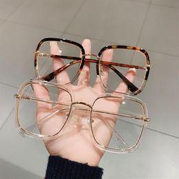 Sunglasses Oversized Clear Square Glasses Women Fashion Anti-blue Optical Frames Classic Plastic Eyeglasses Eyewear308R