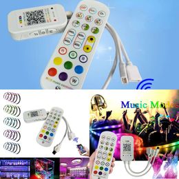 New Laptop Adapters Chargers Bluetooth Controller With 24 Key IR Remote For 12V LED Strip 5050 LED Light Music Microphone Smart Device For Party Backlights