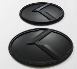 2pcs New 3D black K logo badge emblem sticker fit KIA OPTIMA K5 20112018car emblems1331716