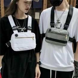 Unisex Fashion Hip Hop Chest Bag Tactical Vest Strap Chest Pack Trendy Style Rectangle Rig Bags273q