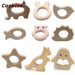 Teethers Toys Wooden 10pc Nature Baby Teething Toy Organic Ecofriendly Wood Holder Infants Nursing Show Gift Teether 231215