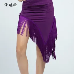 Stage Wear Latin Dance Costume Female Adult Fringed Skirt Practise Performance Competition Women's Bottom Dress Sk