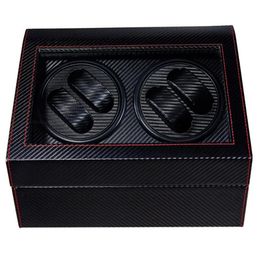 4 6 High End Automatic Watch Winder BoxWatches Storage Jewellery Holder Display PU Leather Watch Box Ultra Quiet Motor Shaker Box271v