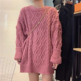 Maternity Sweaters Autumn and Winter Oversize Women's Sweater Korean Style Fashion Loose Lazy Style Twists Pullovers Plus Size Maternity Sweaters 231215