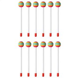 Drums Percussion 12 Pcs Lollipop Drum Mallet Sticks Orff Percussion Instrument Sticks Drumsticks For Kids Child Mallet Musical Toy 231214