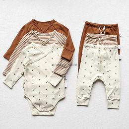 Rompers Milancel Baby Bodysuit Cotton Newborn Clothes Long Sleeve Bodysuit Option Pantsl231129