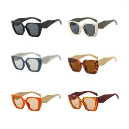 Sunglasses Oversized Polygonal Rim All- UV Protection Non Slip For Street Shooting Fashion Props