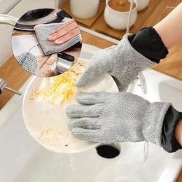 Disposable Gloves Steel Wire Dishwashing Household Cleaning Kitchen Insulation Waterproof Thickened Cloth Bowl Brushing