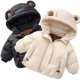 Down Coat Toddler Girl Winter Jacket Korean Fashion Ears Baby Cotton-Padded Clothes Kids Outerwear Children Waterproof