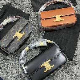 baguette designer cel lady bags Leather wallet underarm bag 2023 New Womens Bag Crossbody Bag Fashion Genuine Leather Small Square Bag Triumphal Arch Versatil 57LD