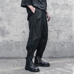 Men's Tracksuits Avant-Garde Style For Spring Plus-size Bloomers Draping Wide-leg Pants Thigh-high Harem