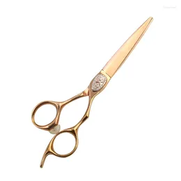 Professional Hair Cutting Scissors Diamond Gold Beauty Shears Barber Salon Stainless Steel