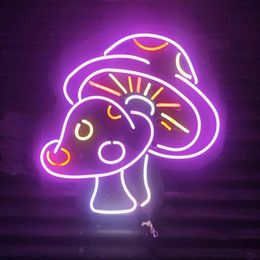 MUSHROOM NEON SIGN HANDICRAFT LIGHT BEER BAR PUB REAL GLASS TUBE LOGO ADVERTISEMENT DISPLAY NEON SIGNS 17 19 24'&289y