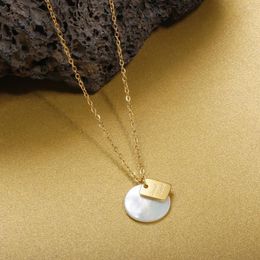 Pendant Necklaces Fashion Gold Plated Stainless Steel Good Luck Necklace For Women Chain Jewelry Gift