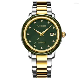 Wristwatches Business Men's Watch Jade Creative Watches Male Clock Mechanical Automatic Calendar Hollow Personality Boy