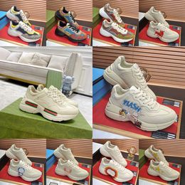 designer shoes Sneaker Multicolor Sneakers Men Women Trainers Vintage Chaussures Platform Unisex Beige Leather Lace-Up Comfort and height increase shoes size 35-45