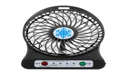 2018 Portable Mini USB Fan LED Light Air Cooler Small Desk 18650 Battery Fan for PC Laptop Cooling Fan ventilador usb9466236